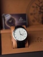 ⁦فيترون رجالي جلد اسود ميناء ابيض⁩ - الصورة ⁦4⁩