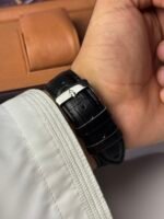 ⁦فيترون رجالي جلد اسود ميناء ابيض⁩ - الصورة ⁦3⁩