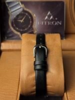 ⁦فيترون جلد اسود كريستال فضي⁩ - الصورة ⁦4⁩